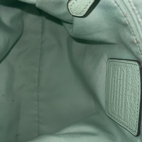 Coach Mint Green #F35723 Leather Shoulder Bag - Picture 6 of 14